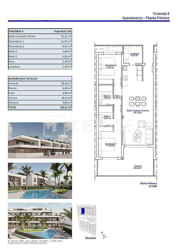 2 chambre Appartement à vendre à Pilar de la Horadada avec piscine - 310 000 € (Ref: 9719159)