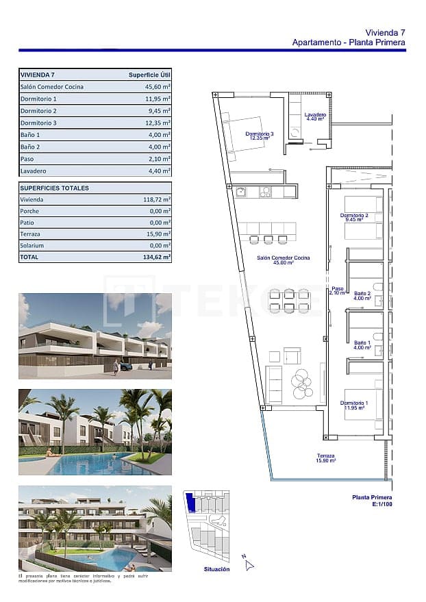 3 camera da letto Appartamento in vendita in Pilar de la Horadada con piscina - 315.000 € (Rif: 9719160)
