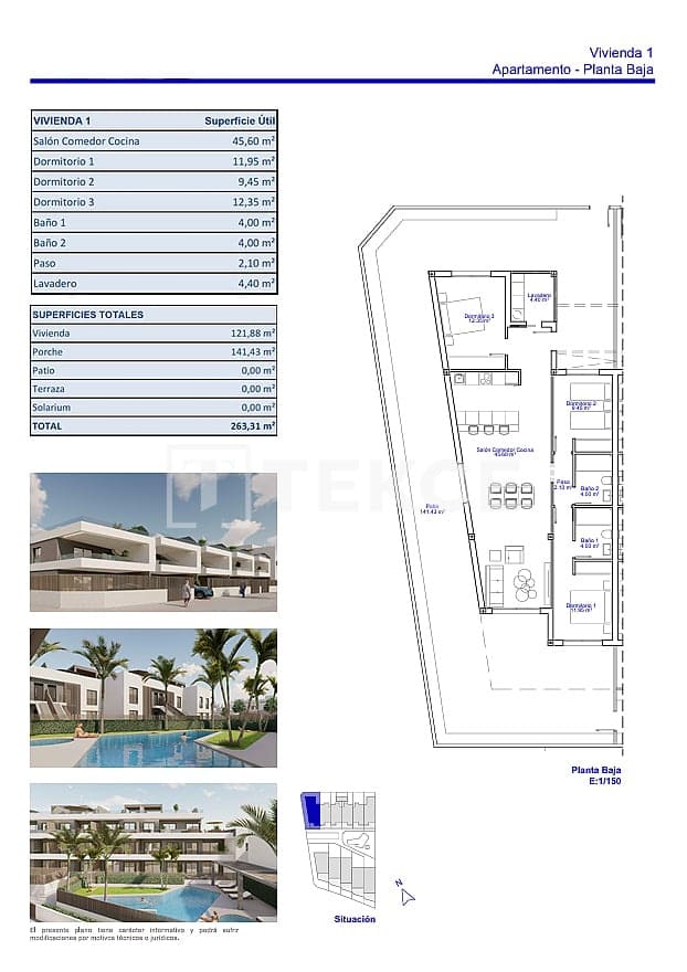 3 camera da letto Appartamento in vendita in Pilar de la Horadada con piscina - 315.000 € (Rif: 9719160)
