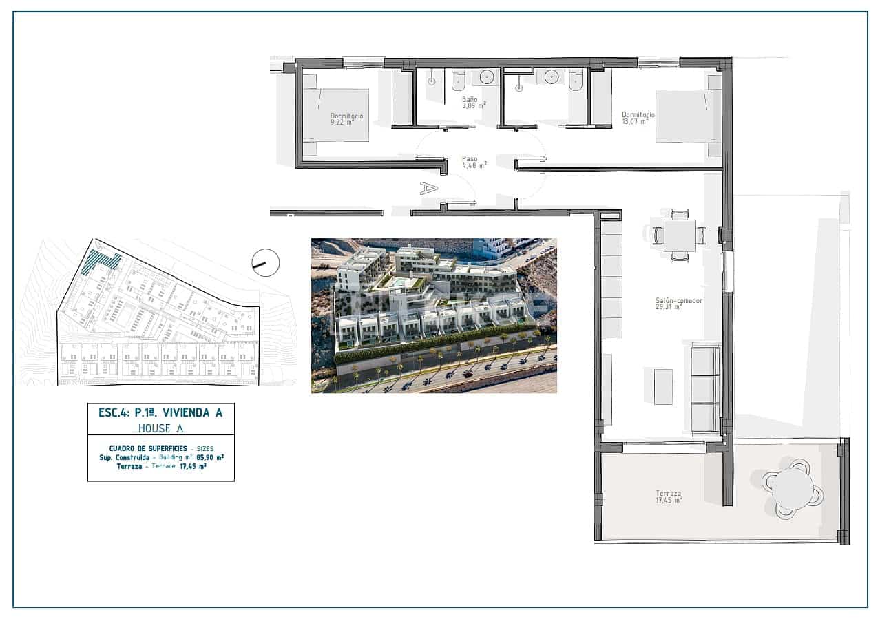 3 bedroom Flat for sale in Aguilas with pool - € 354,000 (Ref: 9726184)
