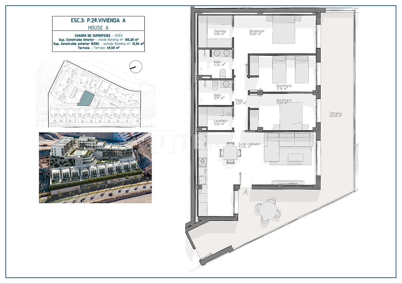 3 bedroom Flat for sale in Aguilas with pool - € 354,000 (Ref: 9726184)