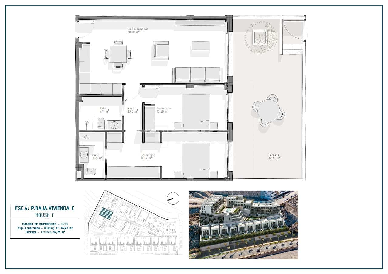 3 bedroom Flat for sale in Aguilas with pool - € 354,000 (Ref: 9726184)