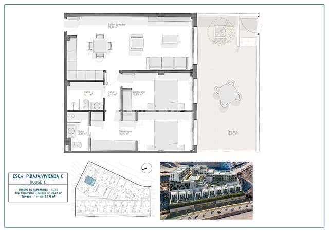 3 bedroom Flat for sale in Aguilas with pool - € 354,000 (Ref: 9726184)