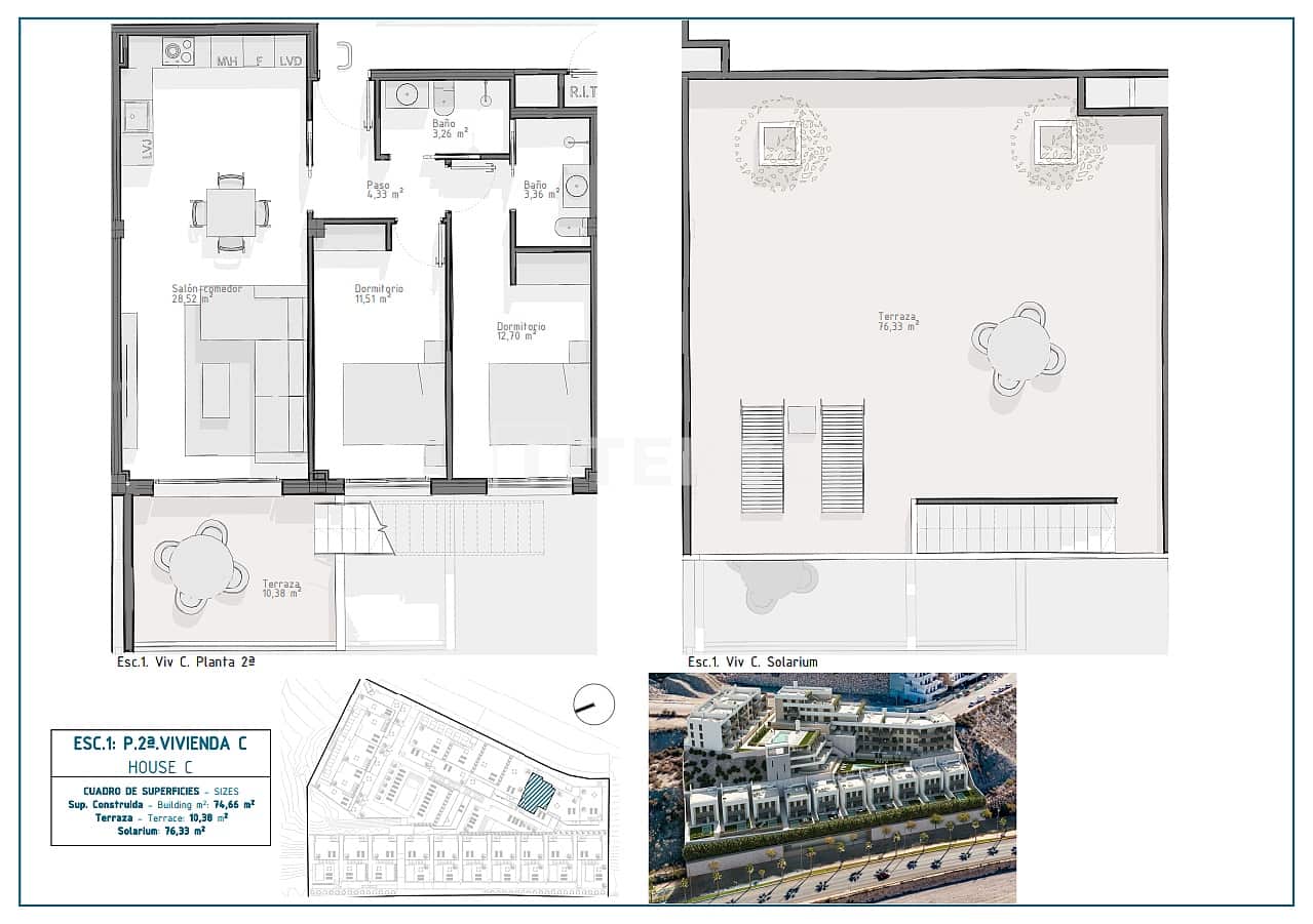 3 bedroom Flat for sale in Aguilas with pool - € 354,000 (Ref: 9726184)