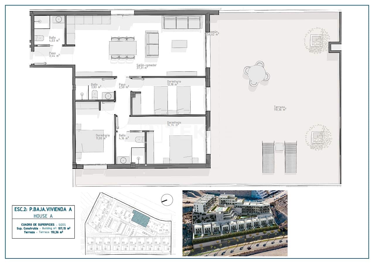 3 bedroom Flat for sale in Aguilas with pool - € 354,000 (Ref: 9726184)