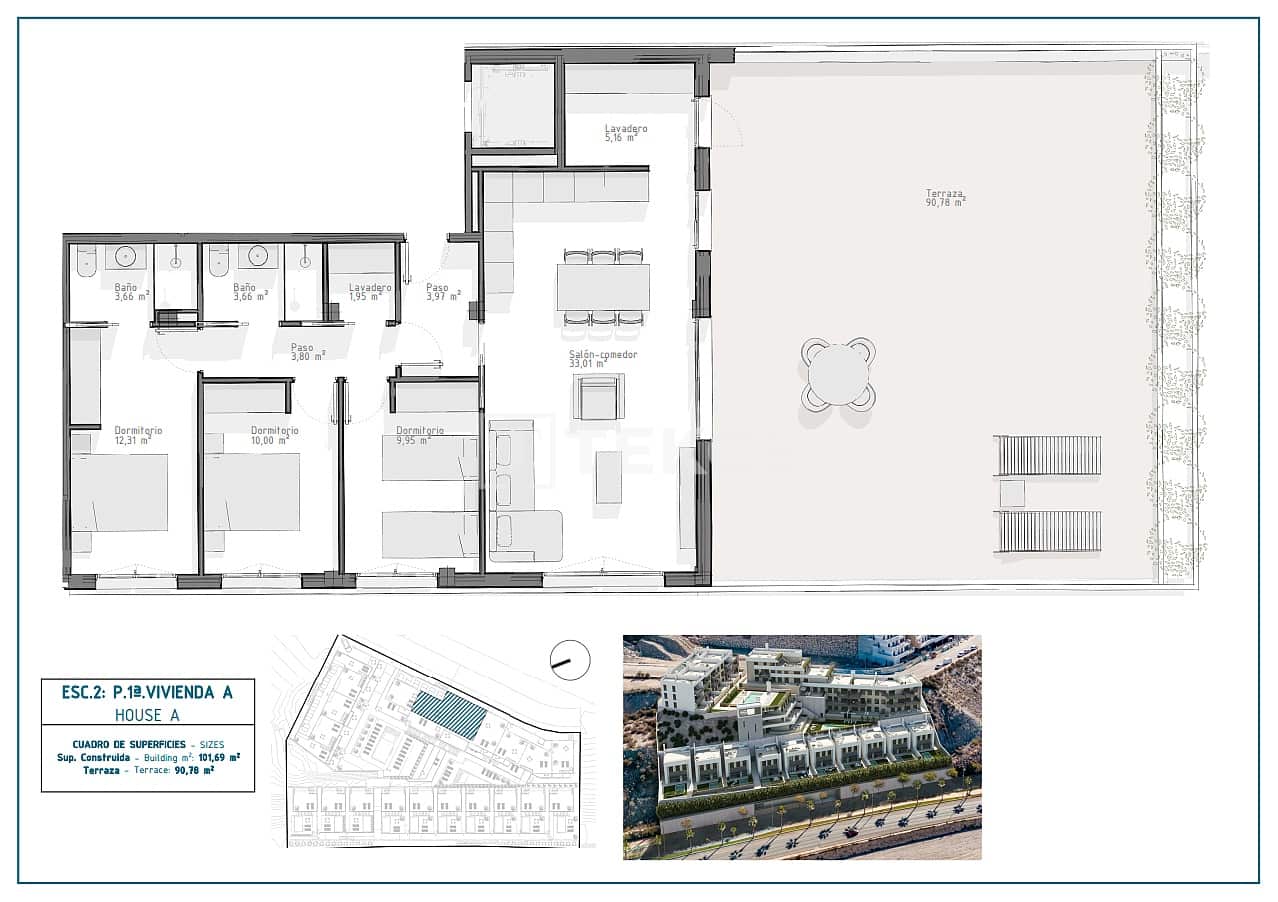 3 bedroom Flat for sale in Aguilas with pool - € 354,000 (Ref: 9726184)