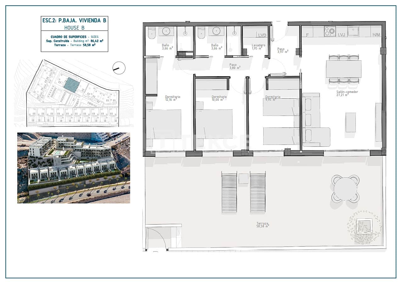 3 bedroom Flat for sale in Aguilas with pool - € 354,000 (Ref: 9726184)