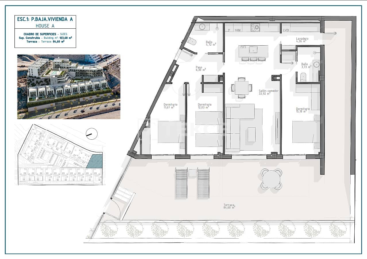 3 bedroom Flat for sale in Aguilas with pool - € 354,000 (Ref: 9726184)