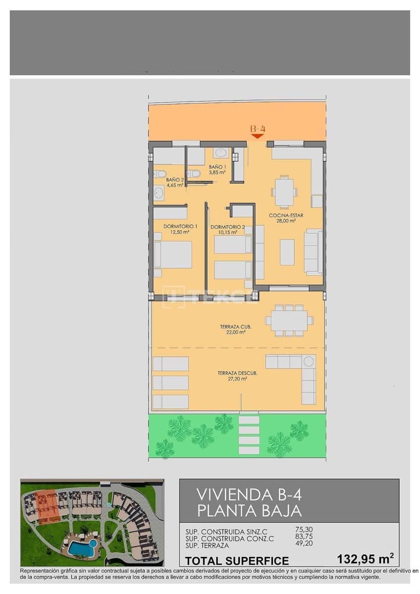 2 bedroom Flat for sale in Los Alcazares with pool - € 300,000 (Ref: 9734986)