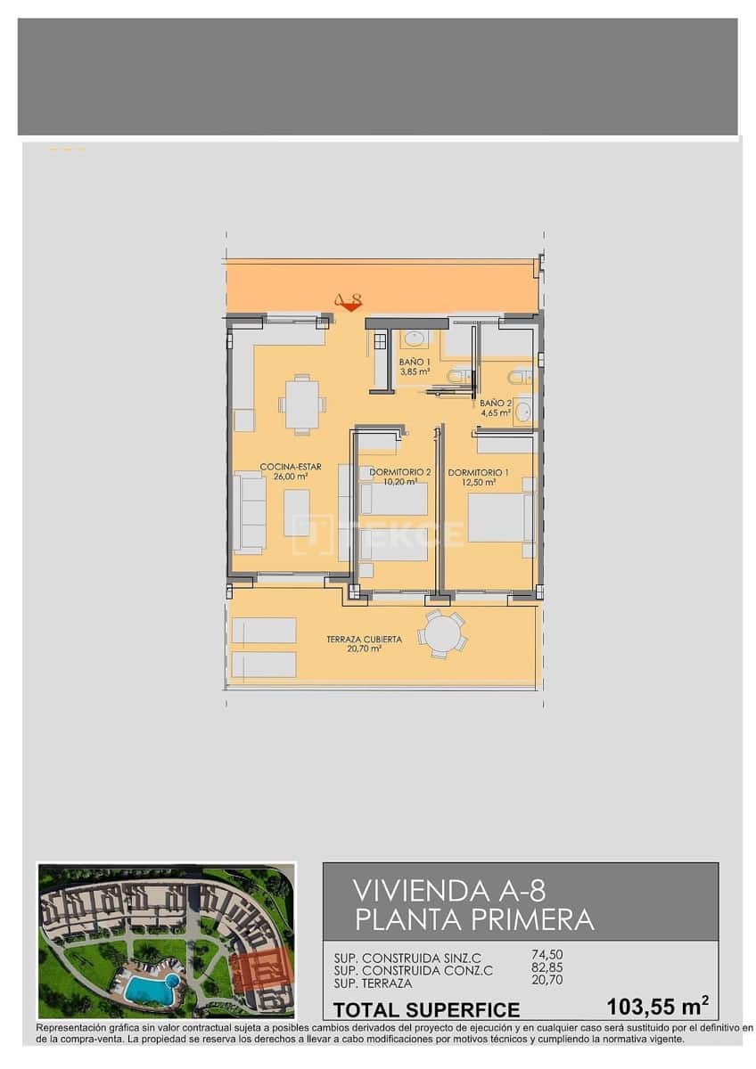 3 bedroom Flat for sale in Los Alcazares with pool - € 330,000 (Ref: 9734987)