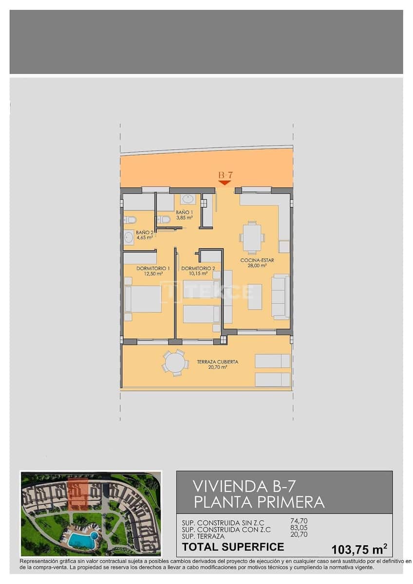 3 bedroom Flat for sale in Los Alcazares with pool - € 330,000 (Ref: 9734987)