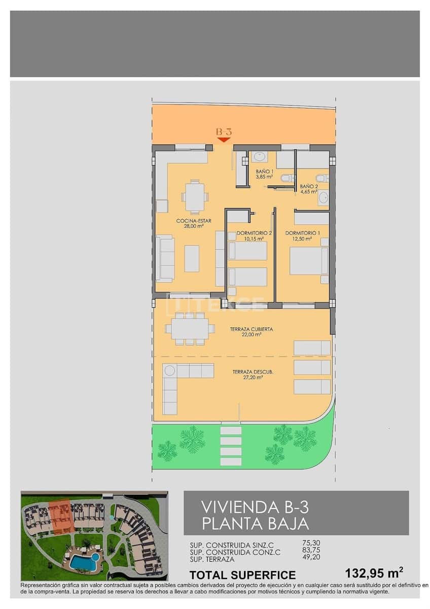 3 bedroom Flat for sale in Los Alcazares with pool - € 350,000 (Ref: 9734988)