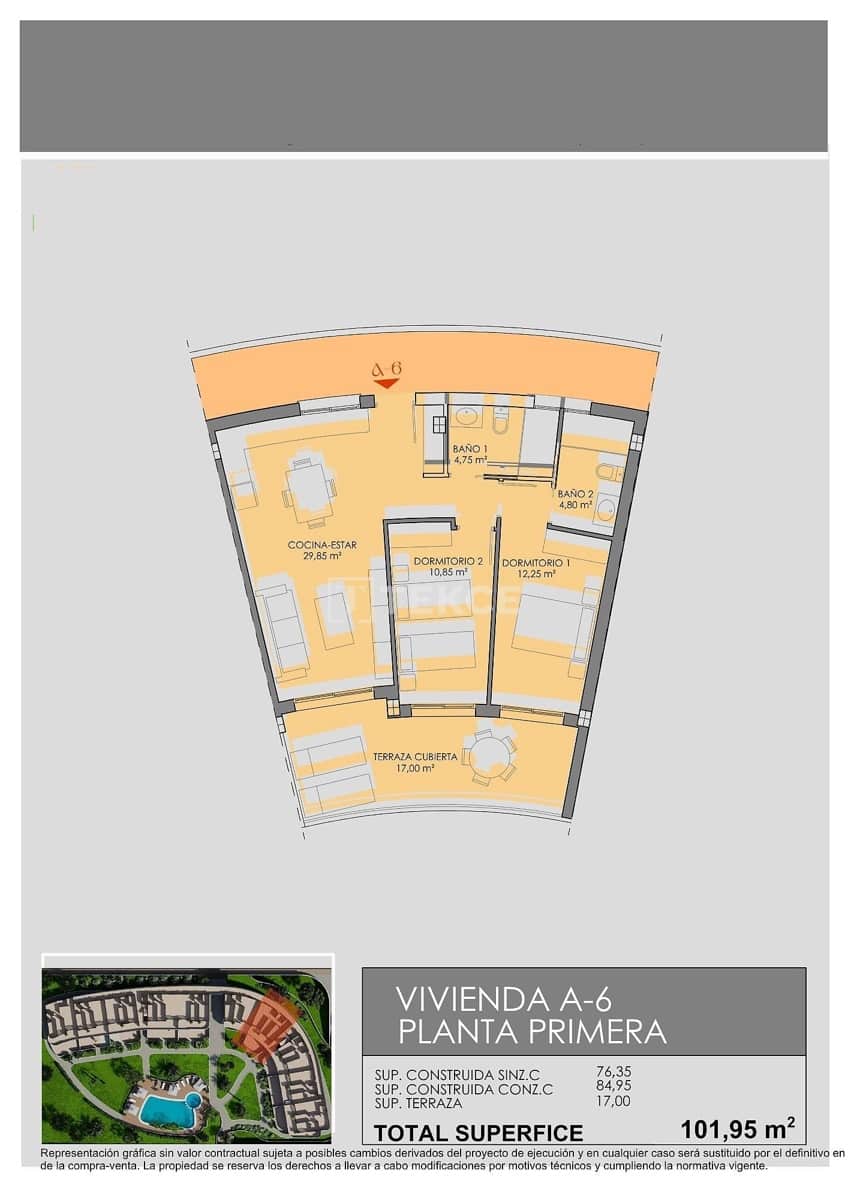 2 camera da letto Appartamento in vendita in Los Alcazares con piscina - 360.000 € (Rif: 9734989)