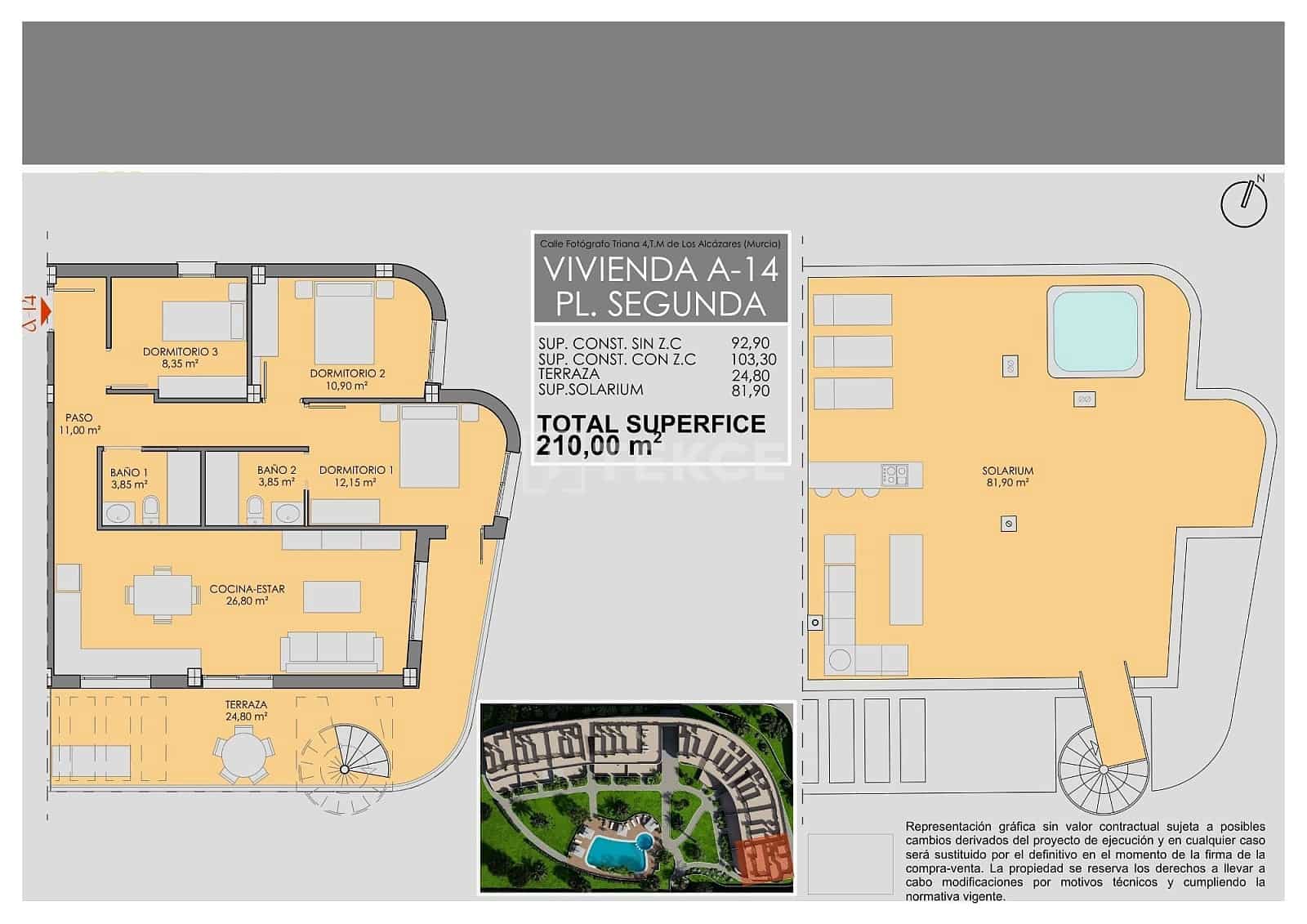 2 camera da letto Appartamento in vendita in Los Alcazares con piscina - 360.000 € (Rif: 9734989)