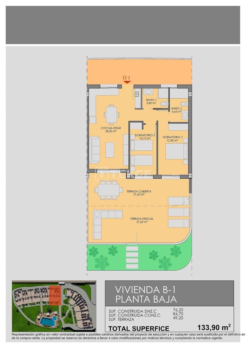 3 bedroom Flat for sale in Los Alcazares with pool - € 410,000 (Ref: 9734990)