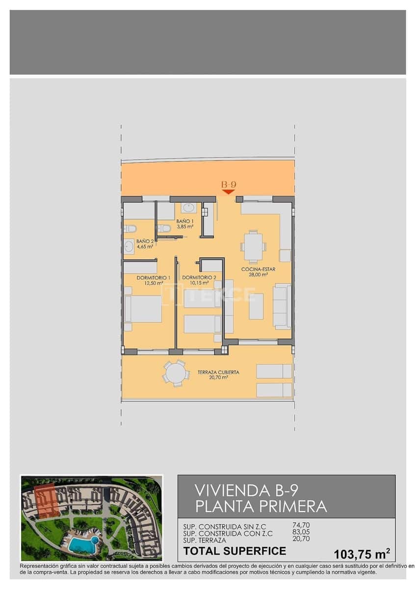 3 bedroom Flat for sale in Los Alcazares with pool - € 410,000 (Ref: 9734990)