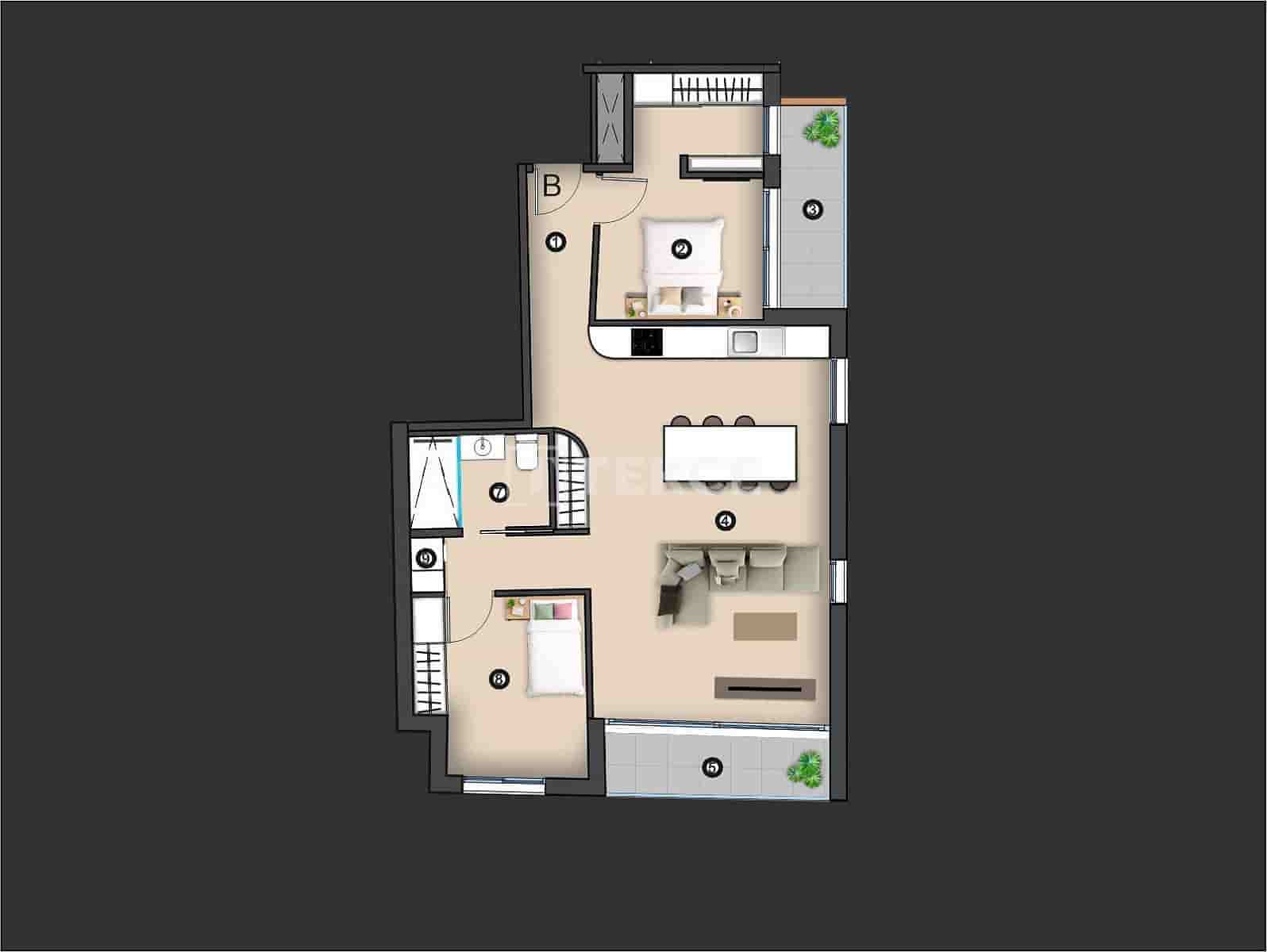 2 Zimmer Wohnung zu verkaufen in Torrevieja mit Pool - 255.000 € (Ref: 9744017)