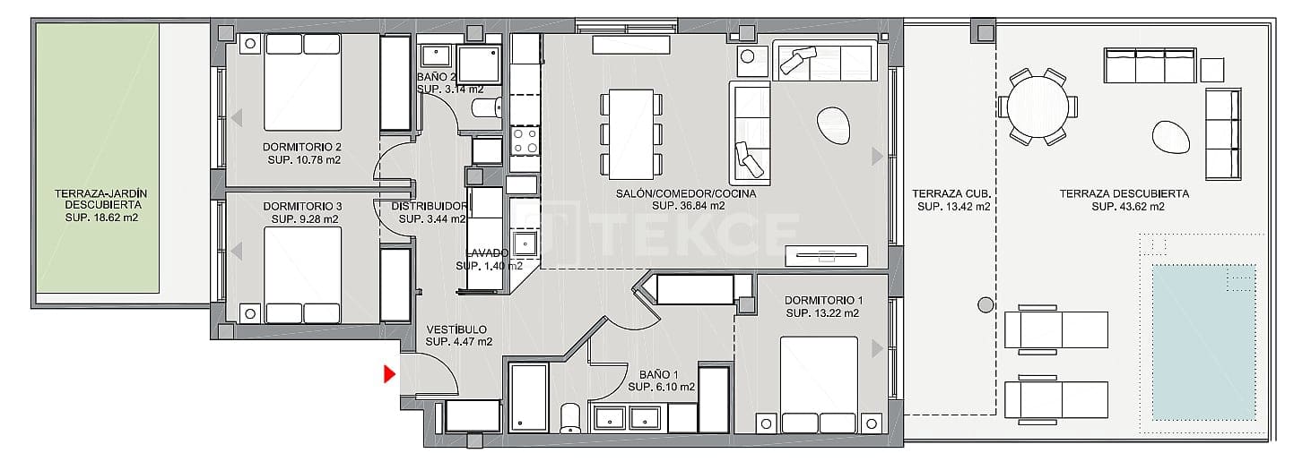 2 soveværelse Lejlighed til salg i La Quinta med swimmingpool - € 1.150.000 (Ref: 9803999)