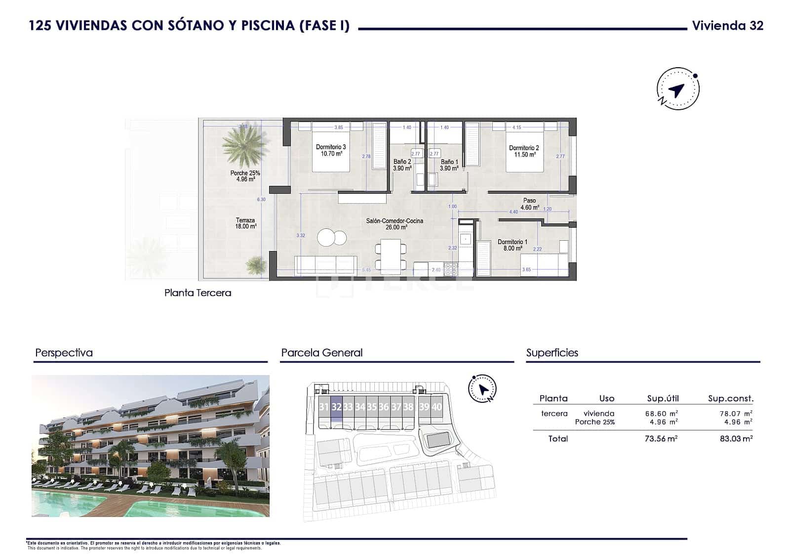3 camera da letto Appartamento in vendita in San Pedro del Pinatar con piscina - 280.000 € (Rif: 9815375)