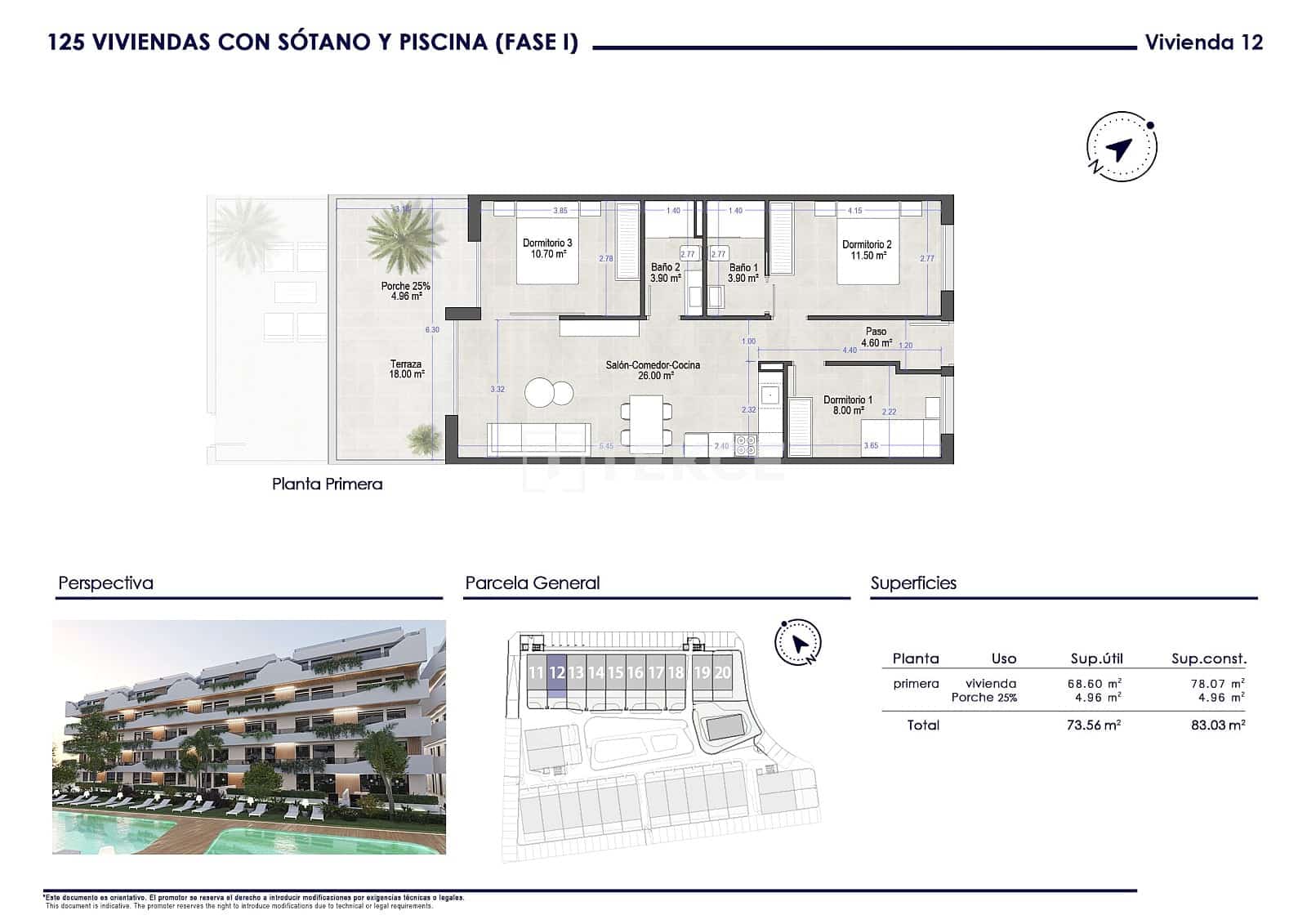 3 camera da letto Appartamento in vendita in San Pedro del Pinatar con piscina - 280.000 € (Rif: 9815375)