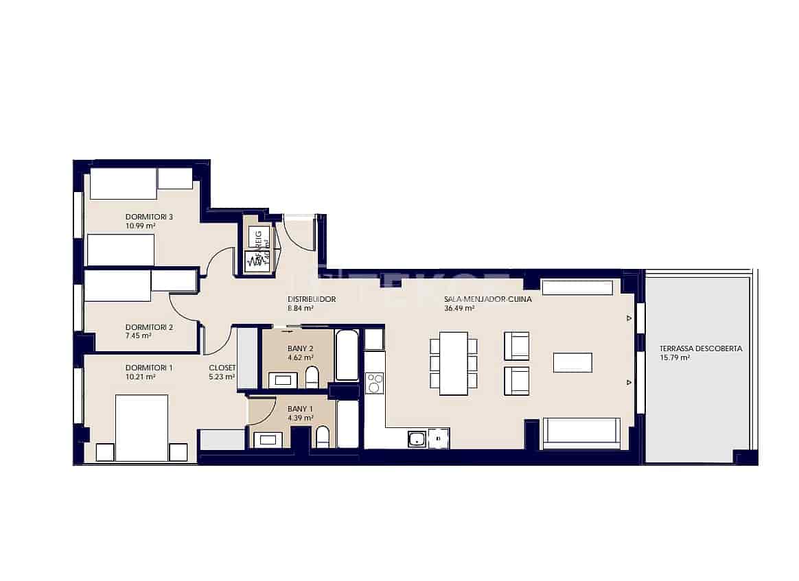 3 bedroom Flat for sale in Terrassa with pool - € 336,000 (Ref: 9819743)