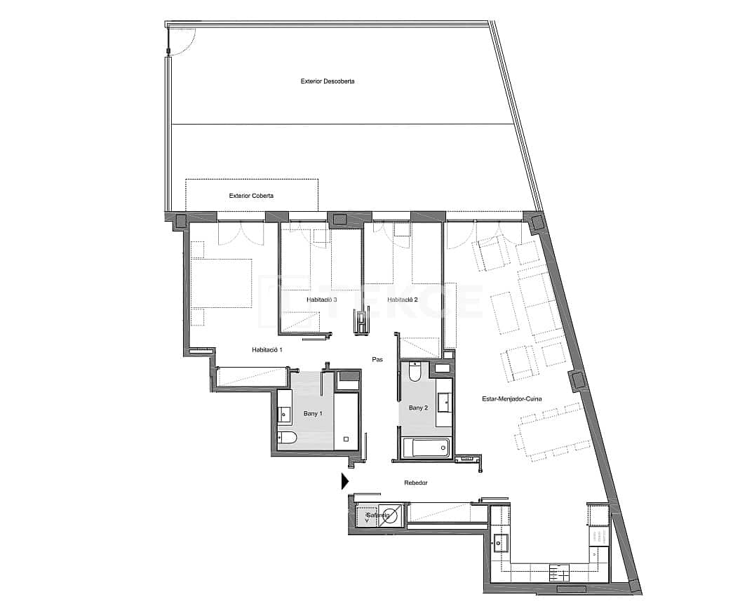 3 slaapkamer Flat te koop in Sabadell met zwembad - € 355.000 (Ref: 9819744)