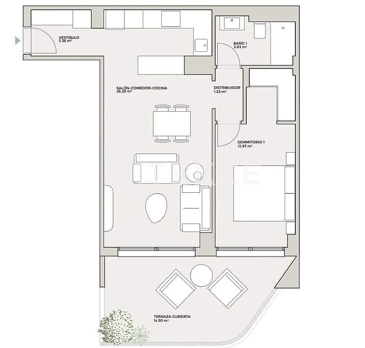 1 makuuhuone Asunto myytävänä paikassa Torremolinos mukana uima-altaan - 412 000 € (Ref: 9915104)