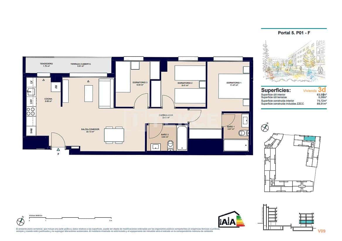 2 soveværelse Lejlighed til salg i Alicante by med swimmingpool - € 216.000 (Ref: 9923120)