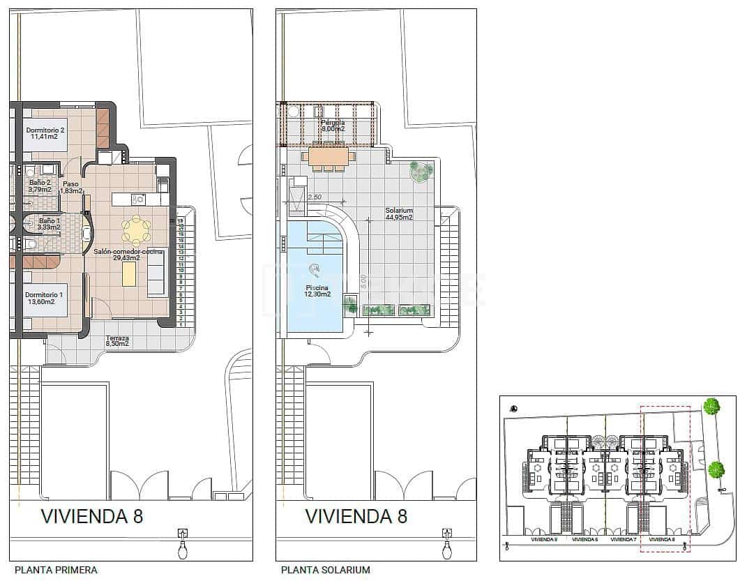 2 bedroom Flat for sale in Pilar de la Horadada with pool - € 300,000 (Ref: 9928614)