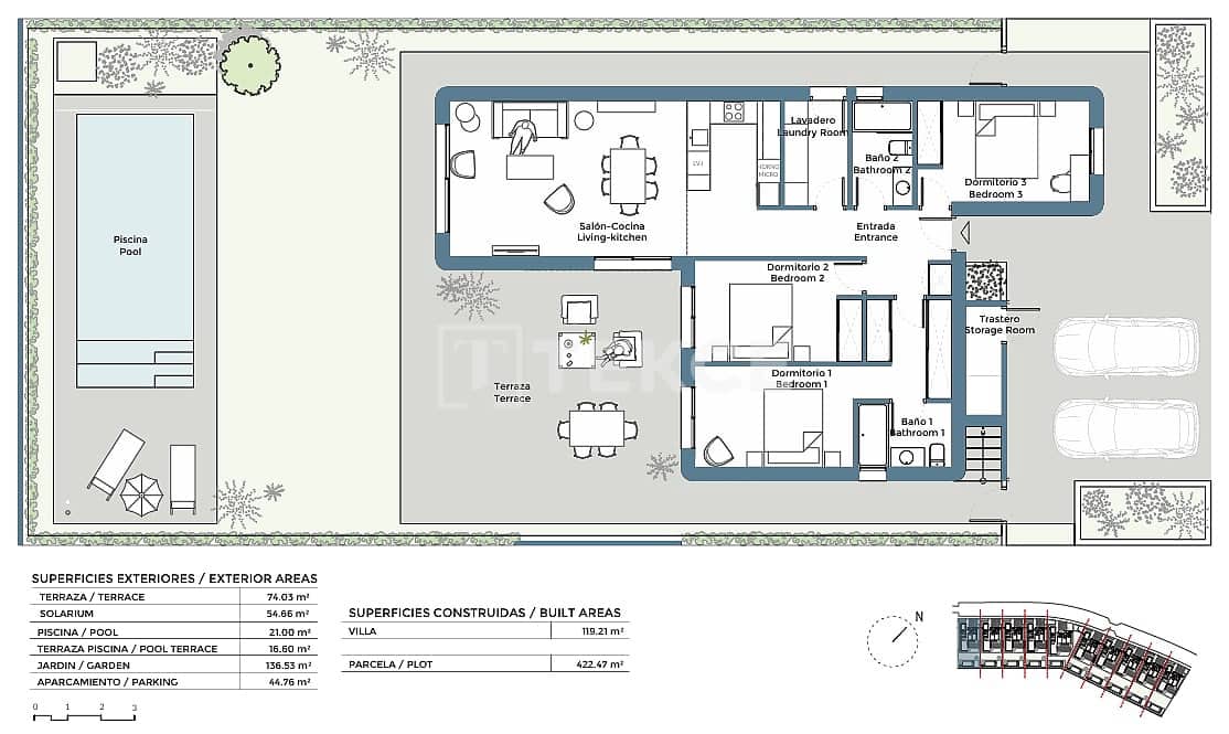 Chalet de 3 habitaciones en Corvera en venta con piscina - 482.000 € (Ref: 9961821)