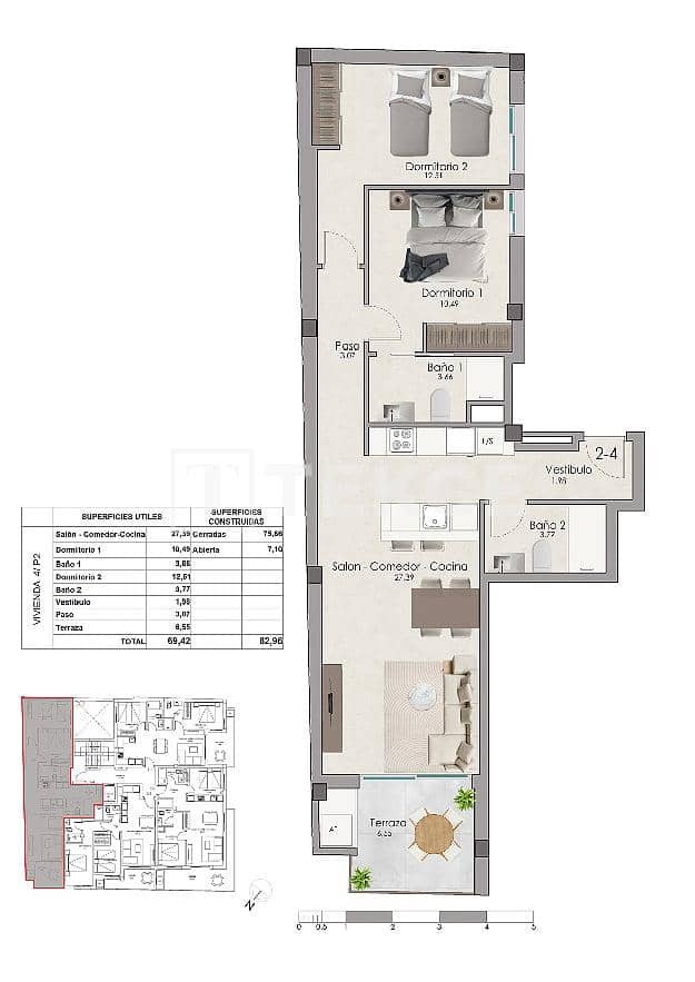 3 soverom Leilighet til salgs i Santa Pola med svømmebasseng - € 248 000 (Ref: 9964565)