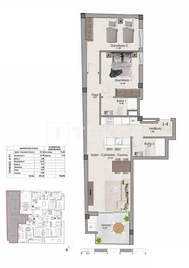 3 soverom Leilighet til salgs i Santa Pola med svømmebasseng - € 248 000 (Ref: 9964565)