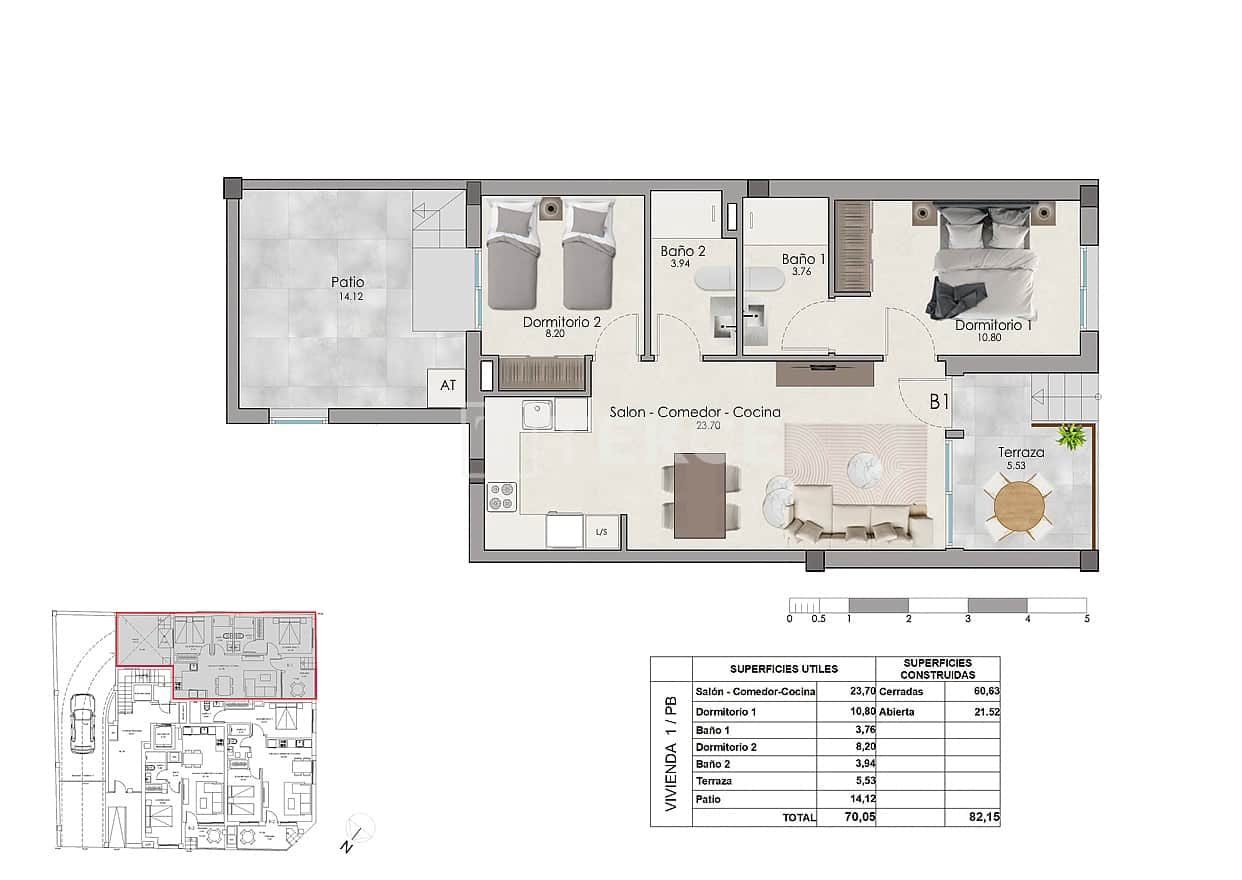 3 soverom Leilighet til salgs i Santa Pola med svømmebasseng - € 248 000 (Ref: 9964565)