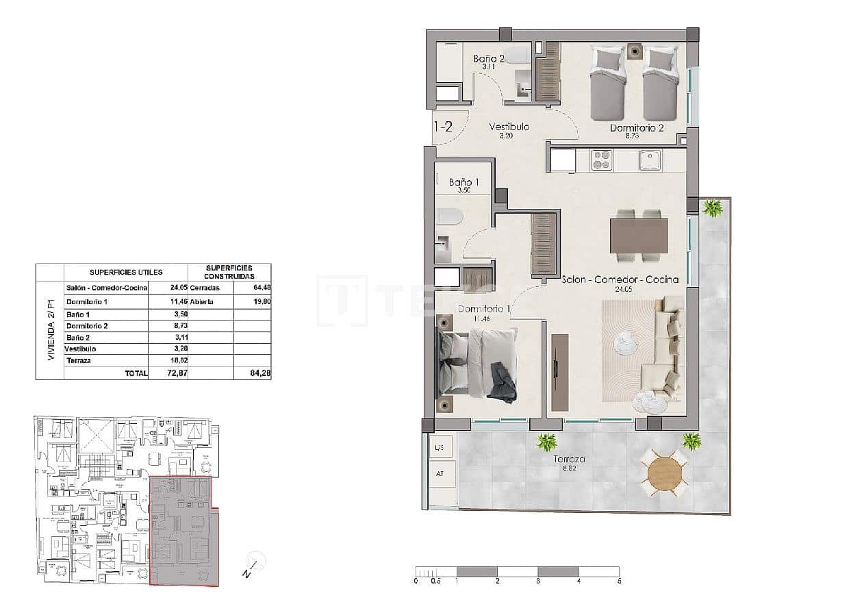 3 soverom Leilighet til salgs i Santa Pola med svømmebasseng - € 248 000 (Ref: 9964565)