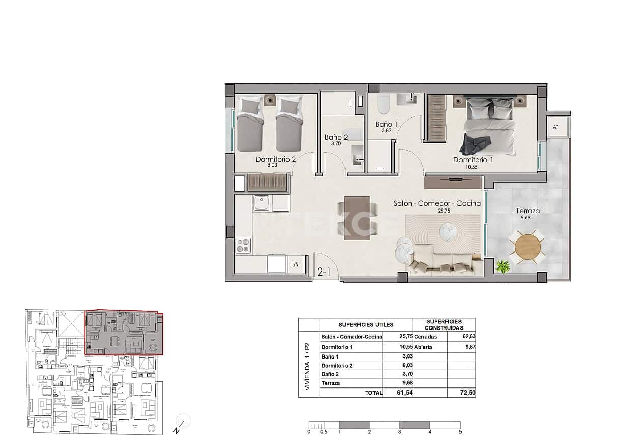 3 soverom Leilighet til salgs i Santa Pola med svømmebasseng - € 248 000 (Ref: 9964565)
