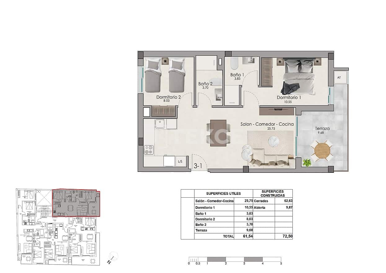 3 soverom Leilighet til salgs i Santa Pola med svømmebasseng - € 248 000 (Ref: 9964565)