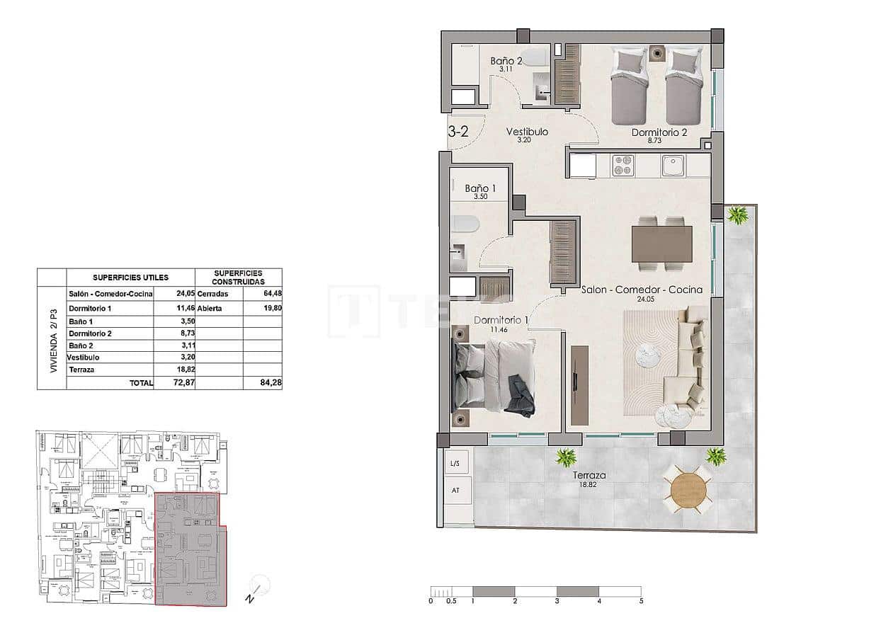 3 soverom Leilighet til salgs i Santa Pola med svømmebasseng - € 248 000 (Ref: 9964565)