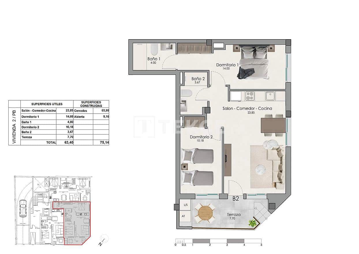3 soverom Leilighet til salgs i Santa Pola med svømmebasseng - € 248 000 (Ref: 9964565)