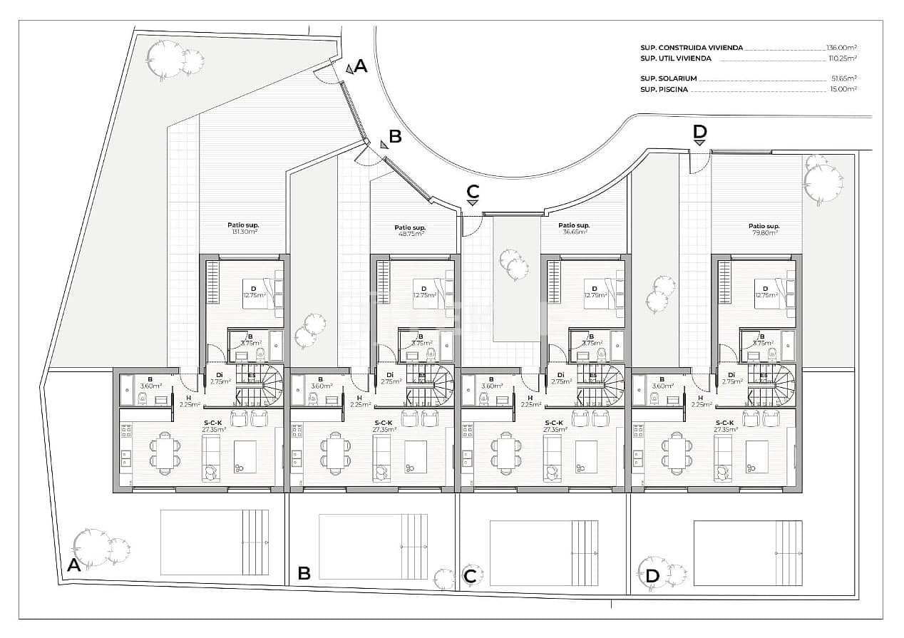 4 soveværelse Villa til salg i Mazarron med swimmingpool - € 269.000 (Ref: 9976659)