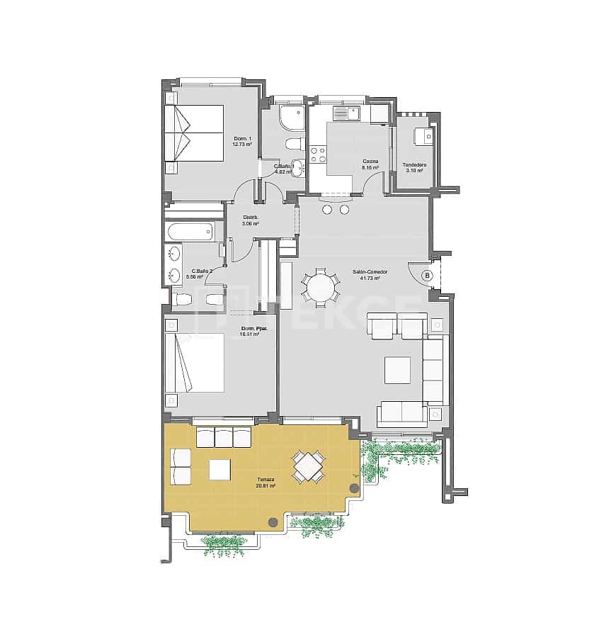 2 makuuhuone Asunto myytävänä paikassa Dehesa de Campoamor mukana uima-altaan - 326 000 € (Ref: 9993697)