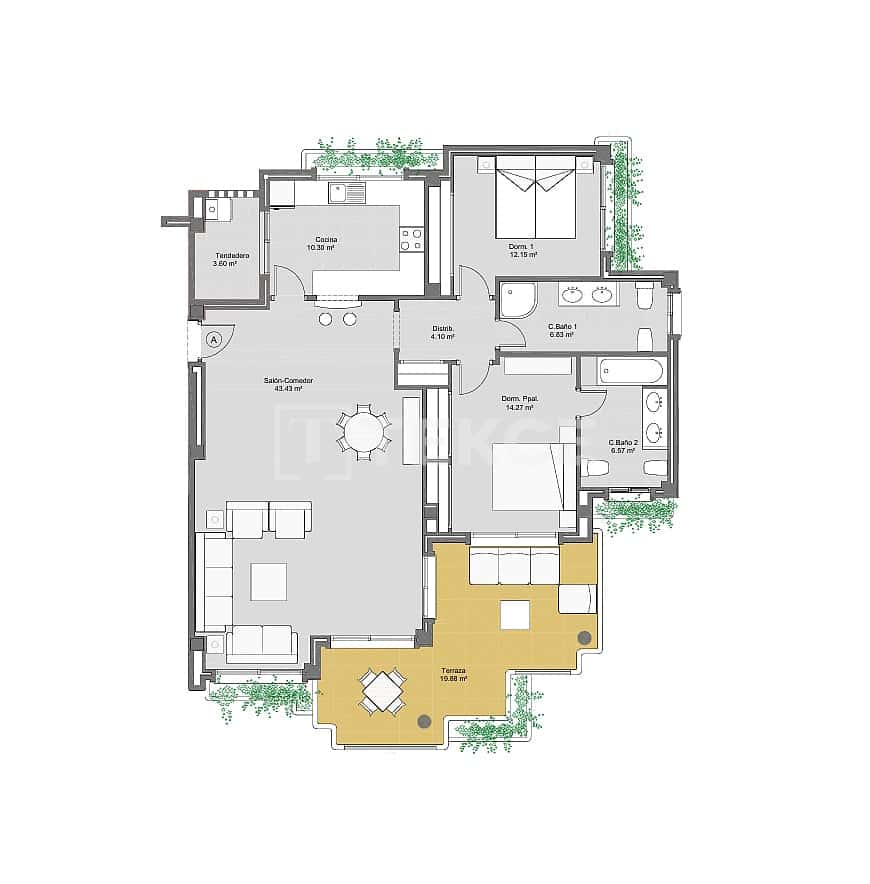 2 makuuhuone Asunto myytävänä paikassa Dehesa de Campoamor mukana uima-altaan - 326 000 € (Ref: 9993697)