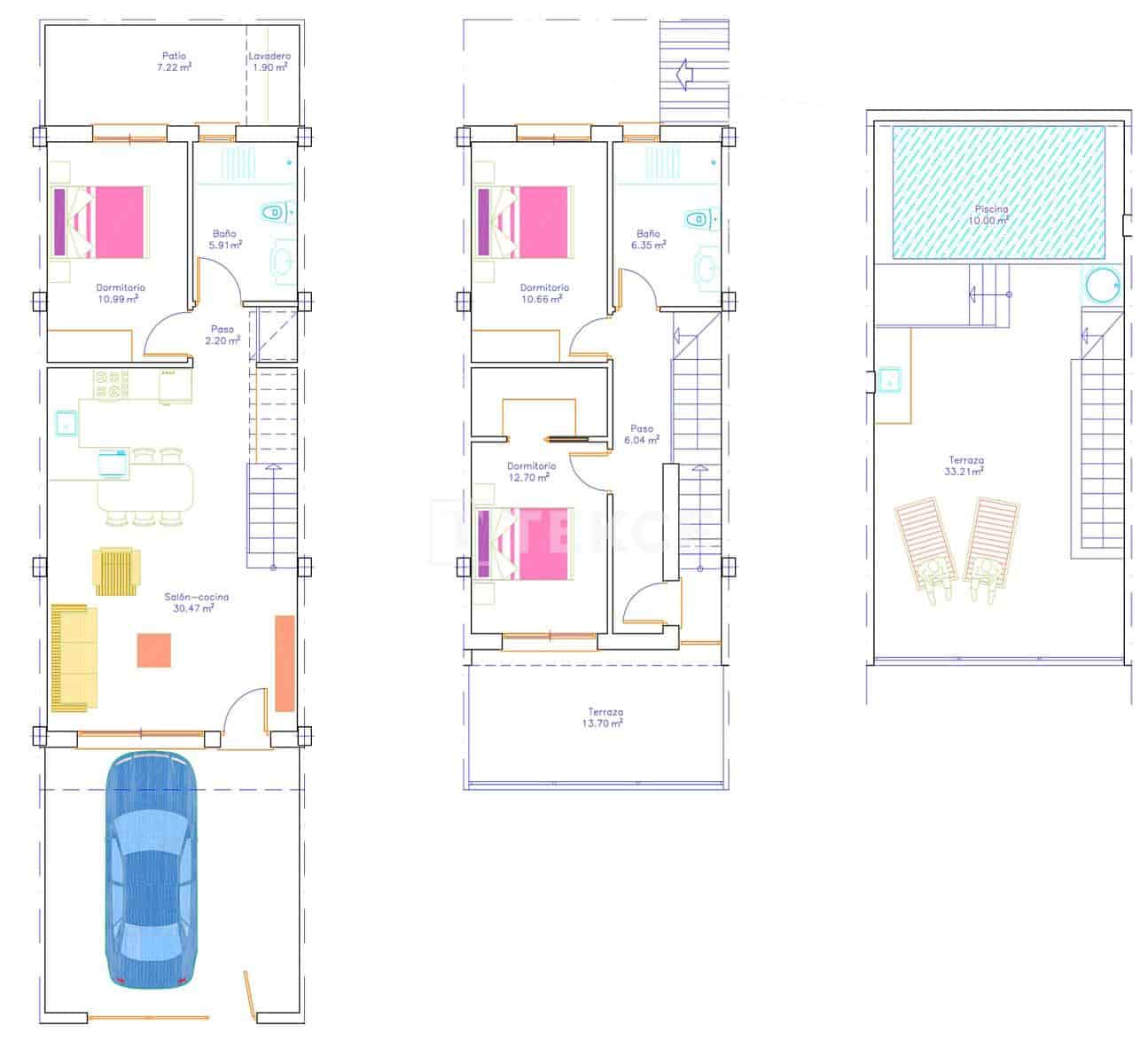 3 quarto Moradia para venda em San Pedro del Pinatar com piscina - 379 000 € (Ref: 9996497)