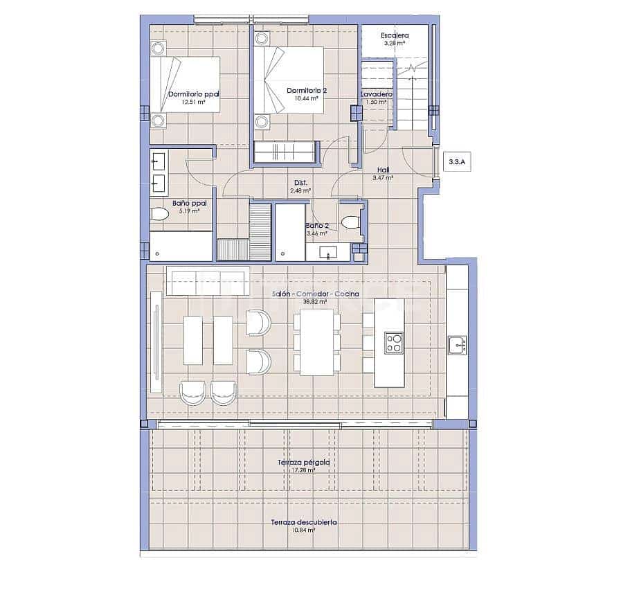 2 chambre Appartement à vendre à Miraflores avec piscine - 1 095 000 € (Ref: 9996499)