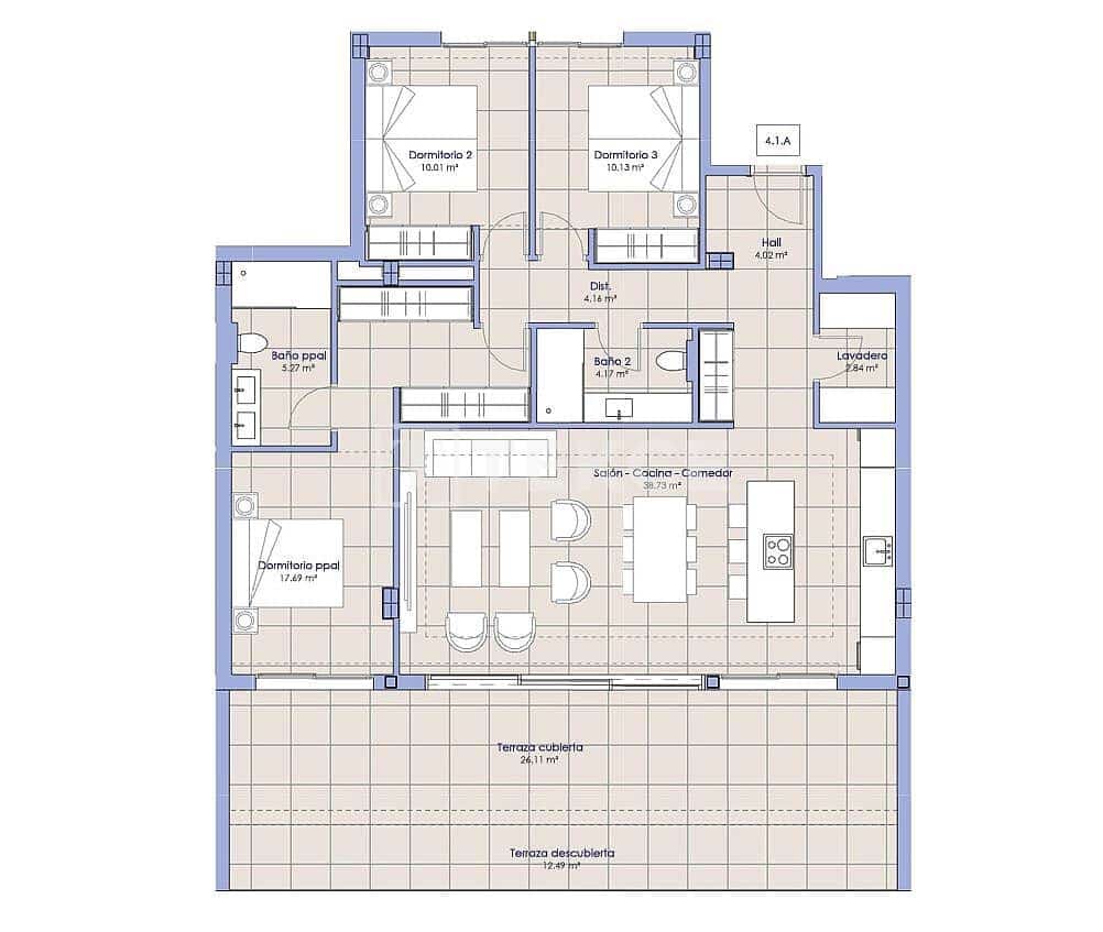 3 makuuhuone Asunto myytävänä paikassa Miraflores mukana uima-altaan - 1 445 000 € (Ref: 9996500)