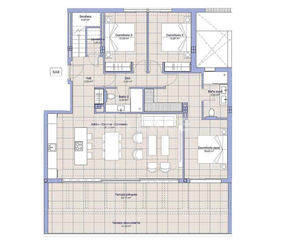 3 makuuhuone Asunto myytävänä paikassa Miraflores mukana uima-altaan - 1 445 000 € (Ref: 9996500)