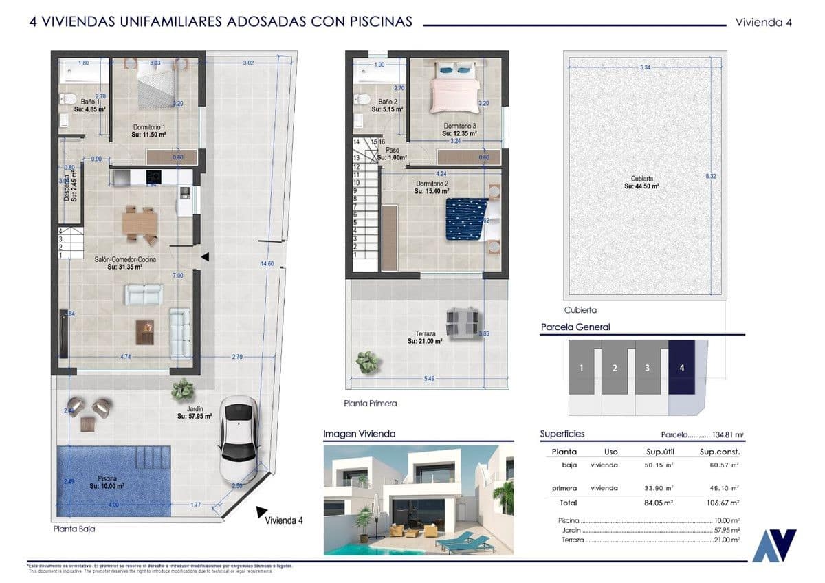 3 soveværelse Villa til salg i San Pedro del Pinatar - € 390.000 (Ref: 10013577)