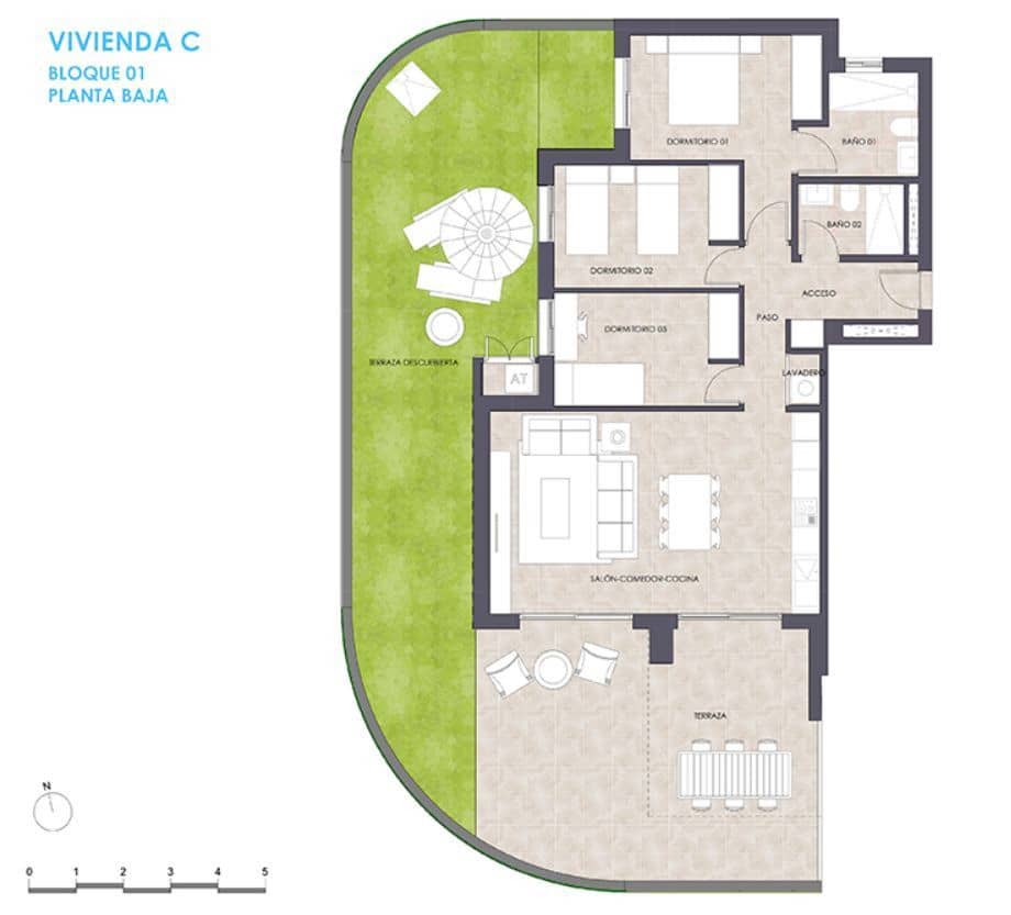 3 Zimmer Apartment zu verkaufen in Calpe / Calp - 442.500 € (Ref: 10013837)