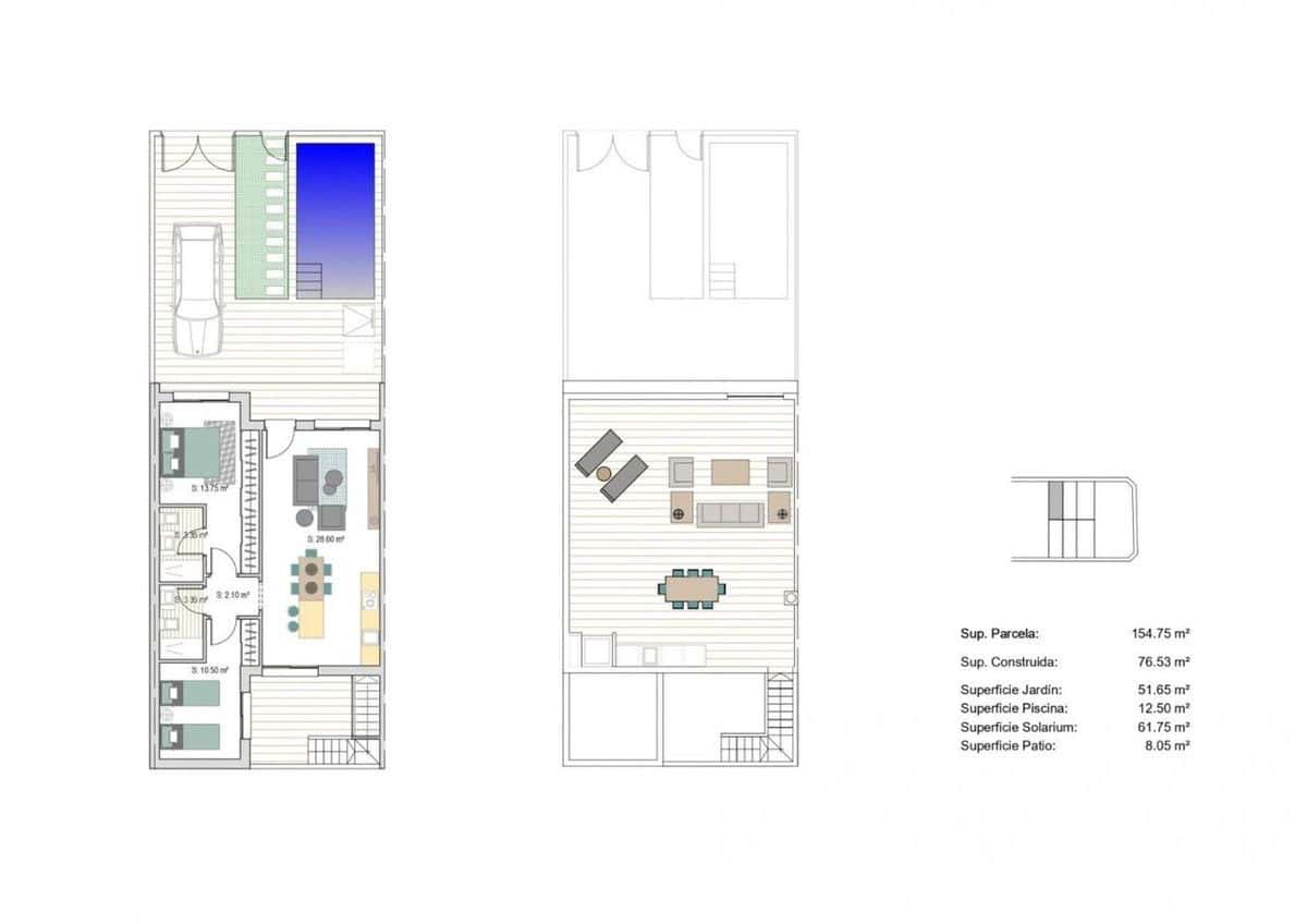 2 Zimmer Haus zu verkaufen in San Javier - 289.000 € (Ref: 10013878)