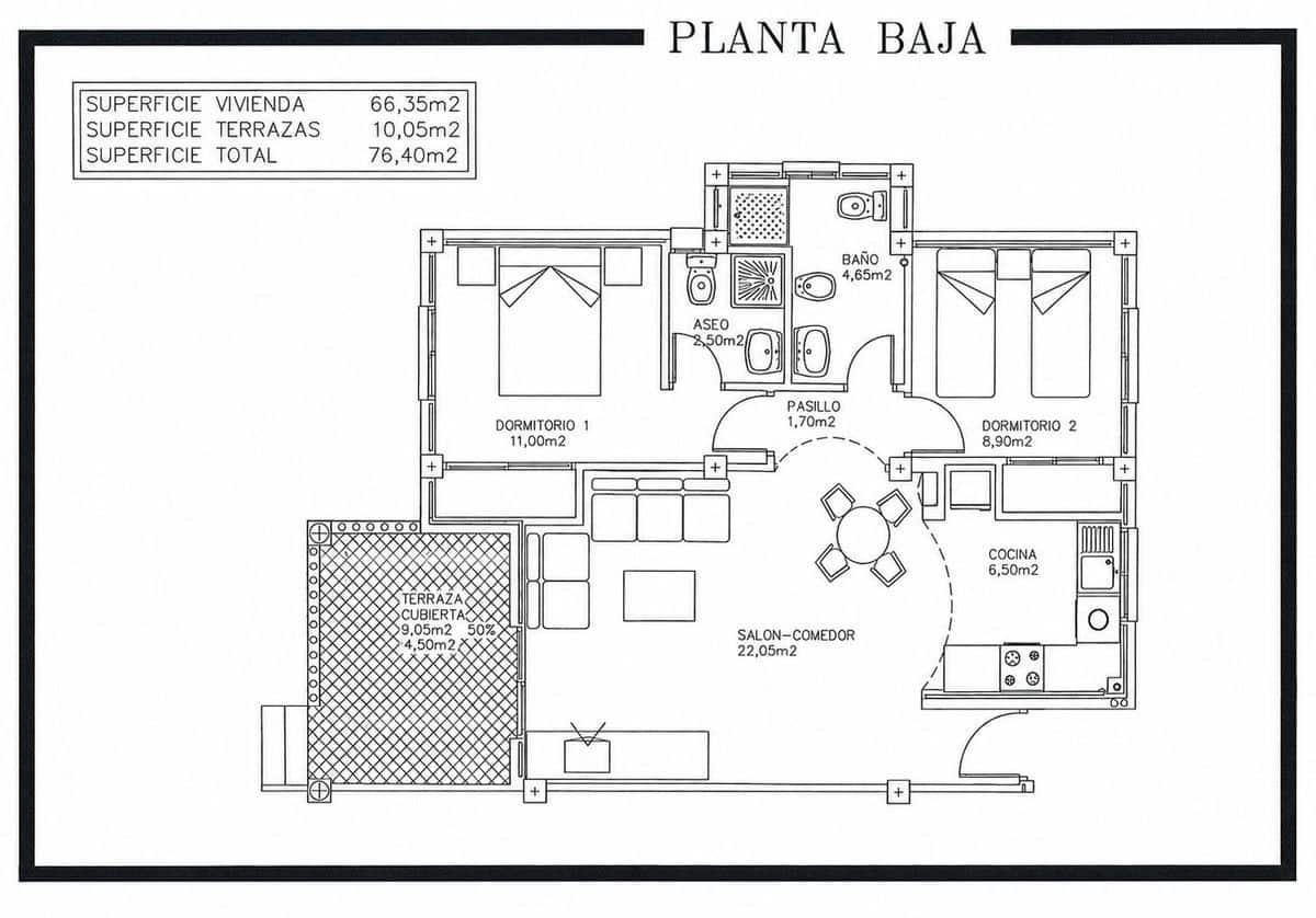 2 camera da letto Appartamento in vendita in Las Ramblas Golf con piscina - 225.000 € (Rif: 10028218)