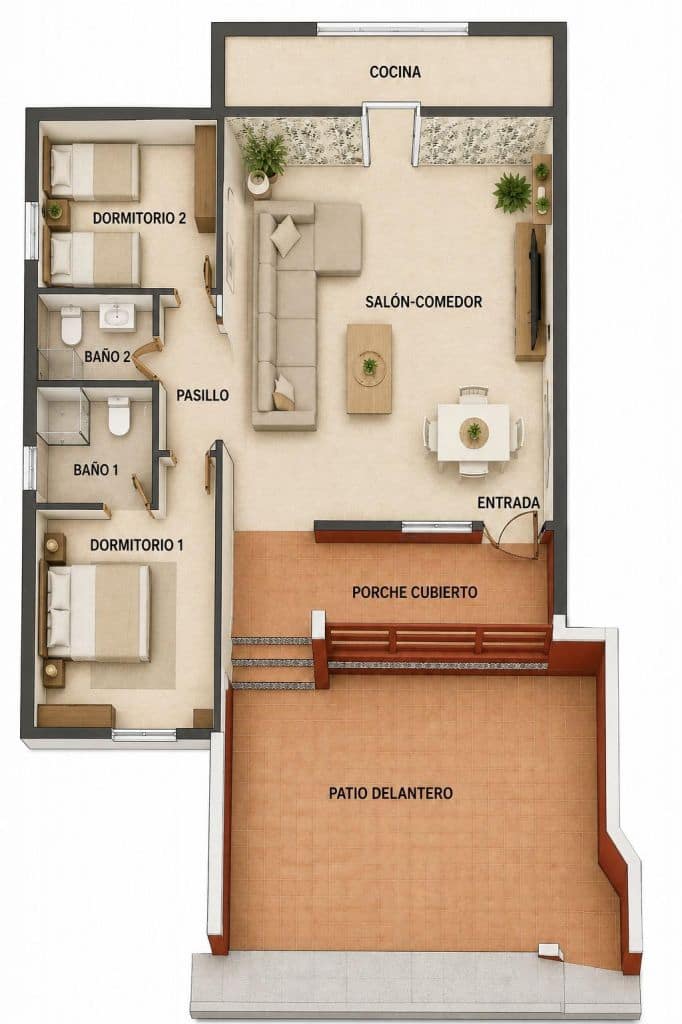 Bungalow de 2 habitaciones en Los Altos en venta con piscina - 183.500 € (Ref: 10028287)